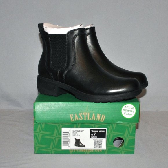 Black Leather Chelsea Boots Womens 
